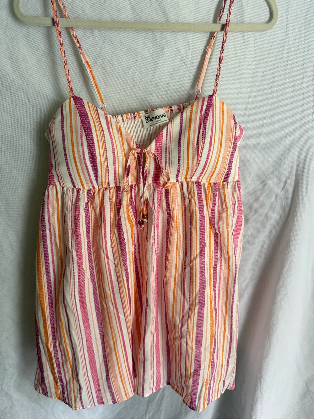 No Boundaries Cami A Line Striped Dress
